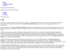 Tablet Screenshot of congresomexicanodelpetroleo.com.mx